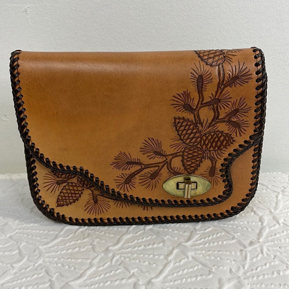 Tooled Leather Embroider bag